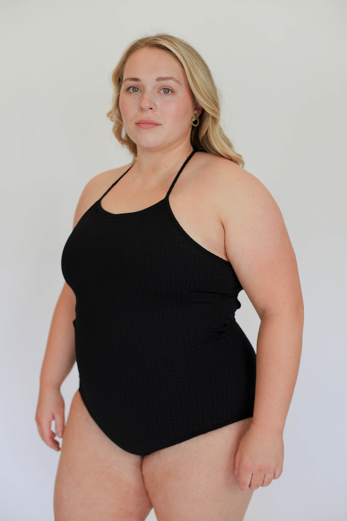 One piece swimsuit in black - June Loop Swimwear
